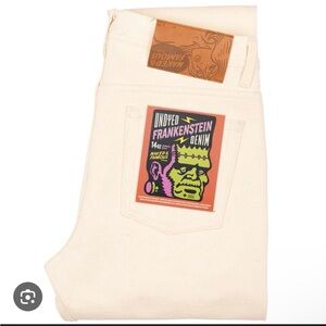 Naked & Famous Undyed Frankenstein Denim Jeans Easy Guy size 33